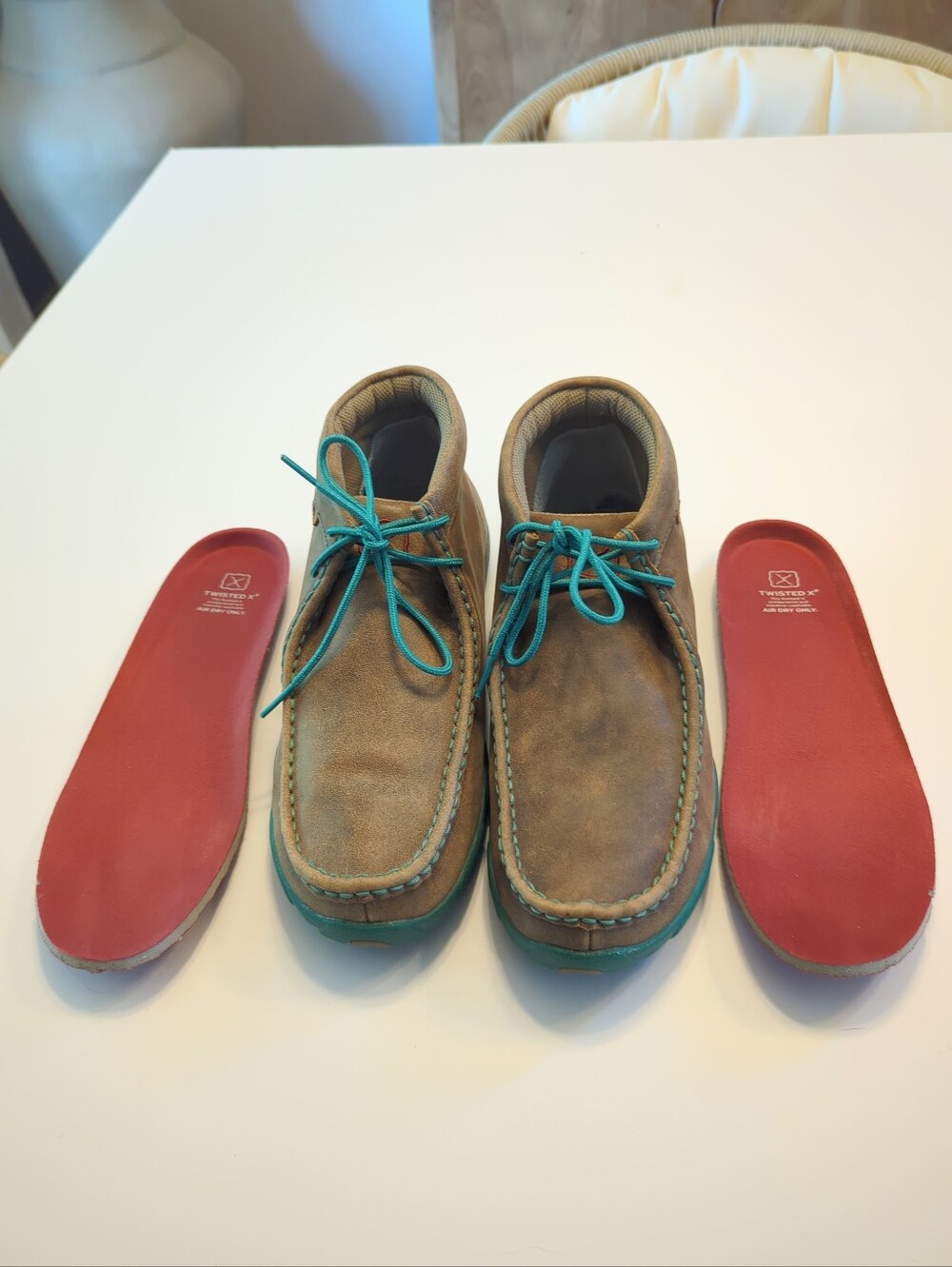 Twisted X Leather Chukka Driving Mocs Lace-Up Shoes Size 10 Brown WDM0020 EUC - Picture 12 of 12